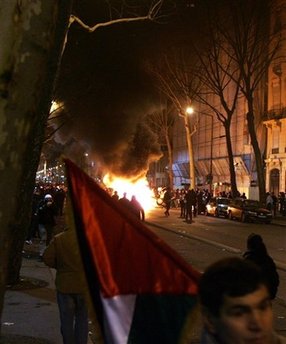 Manifestation pro-palestinienne à Paris (la veille)