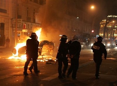 Manifestation pro-palestinienne à Paris (la veille)